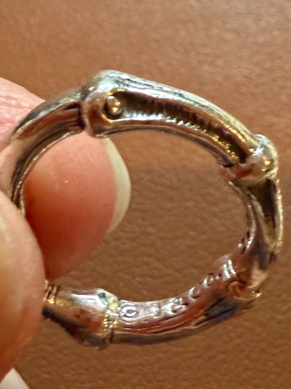 Tiffany & Co. sterling silver "bamboo" stackable rings (quantity: TWO) - Picture 15 of 15